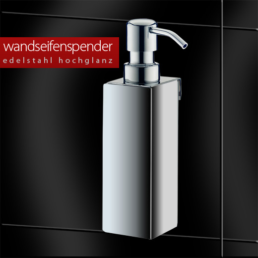 DESIGN WAND SEIFENSPENDER EDELSTAHL DOSIERER BAD NEU | eBay